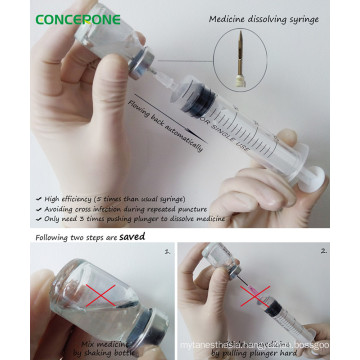 3 Parts Plastic Medical Dissolving Syringe